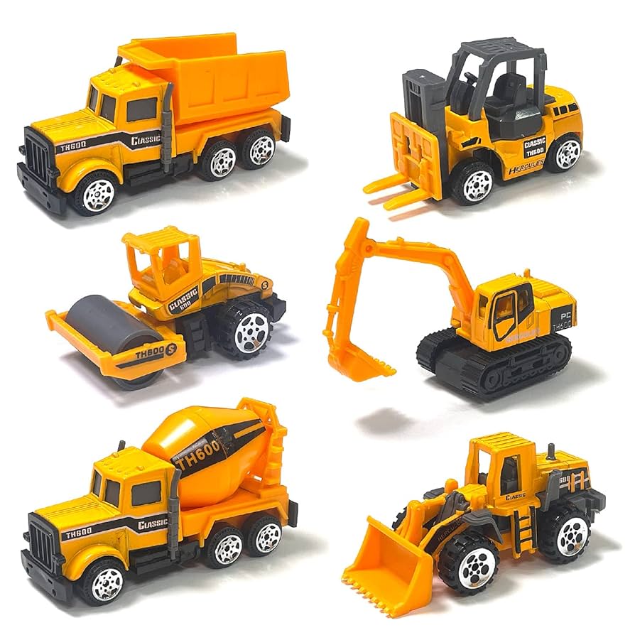 Amazon | 工事現場 おもちゃ (6台セット/6歳以上) はたらく車